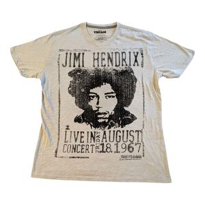 Jimi Hendrix Live In August 1967 Band T-Shirt Large CL.G Vintage Style Retro